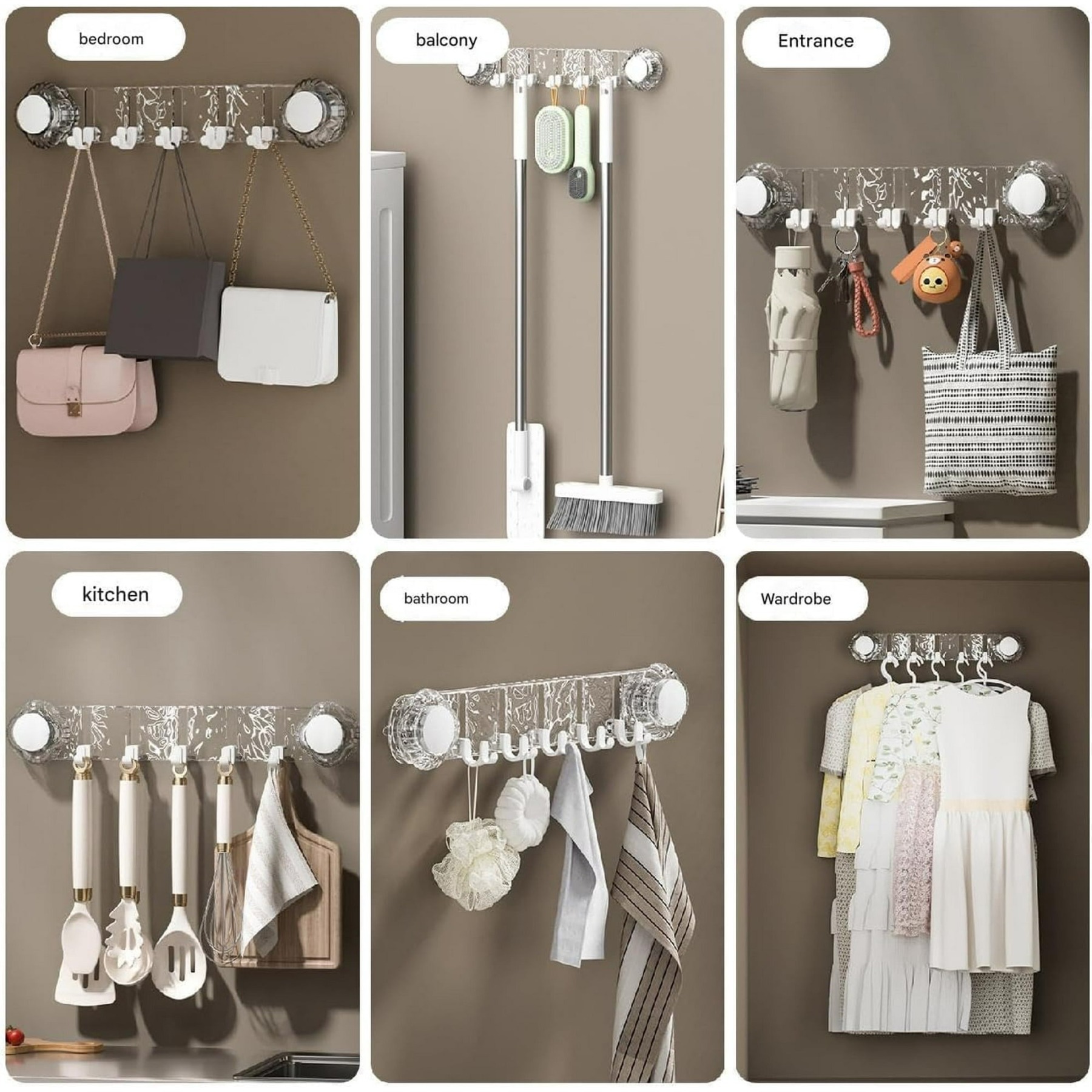 2pcs Strong Suction Cup Hooks