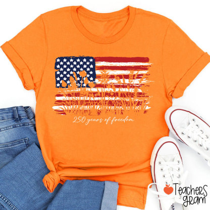 Land Of The Free Home Of The Brave Teacher T-Shirt