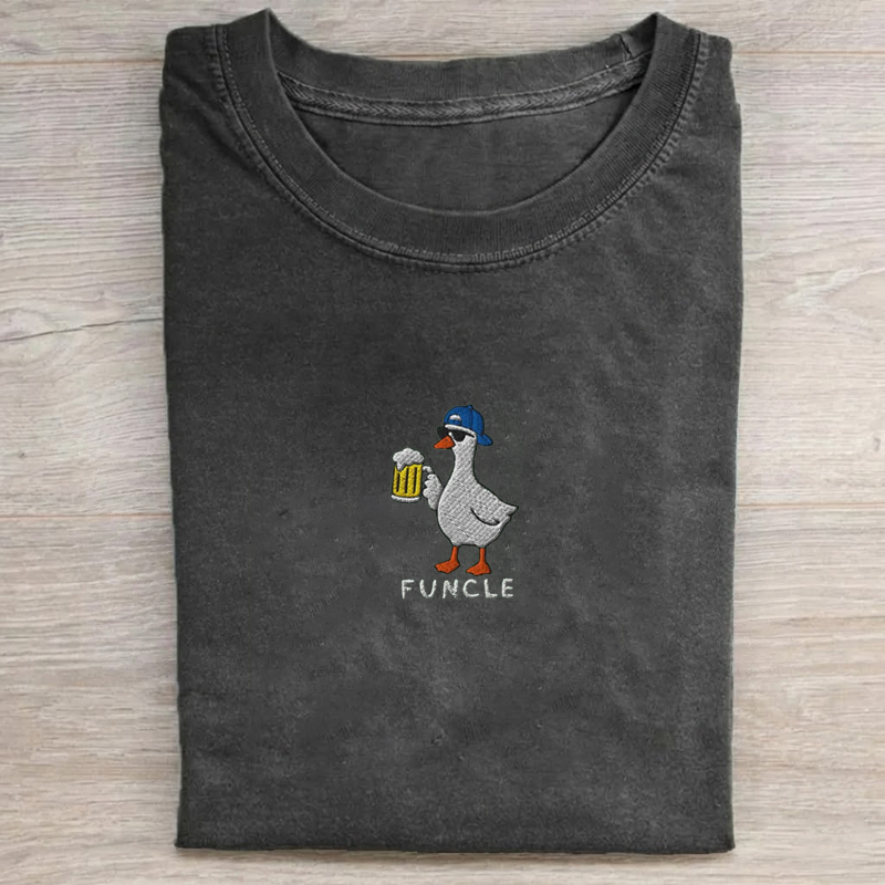 Embroidered Funny Uncle T-shirt