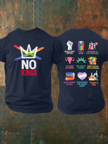 Men's  No Kings Print T-Shirt