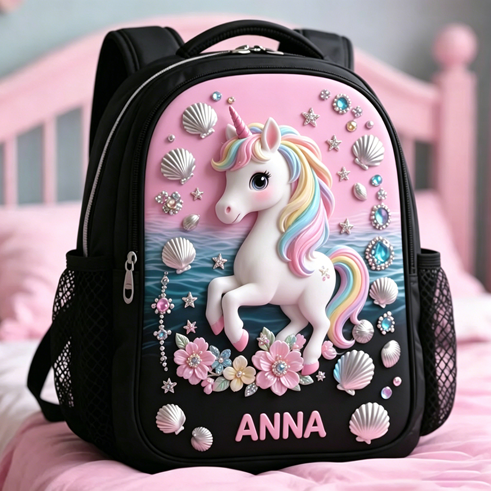 Personalized Princess Glitter Backpack Set