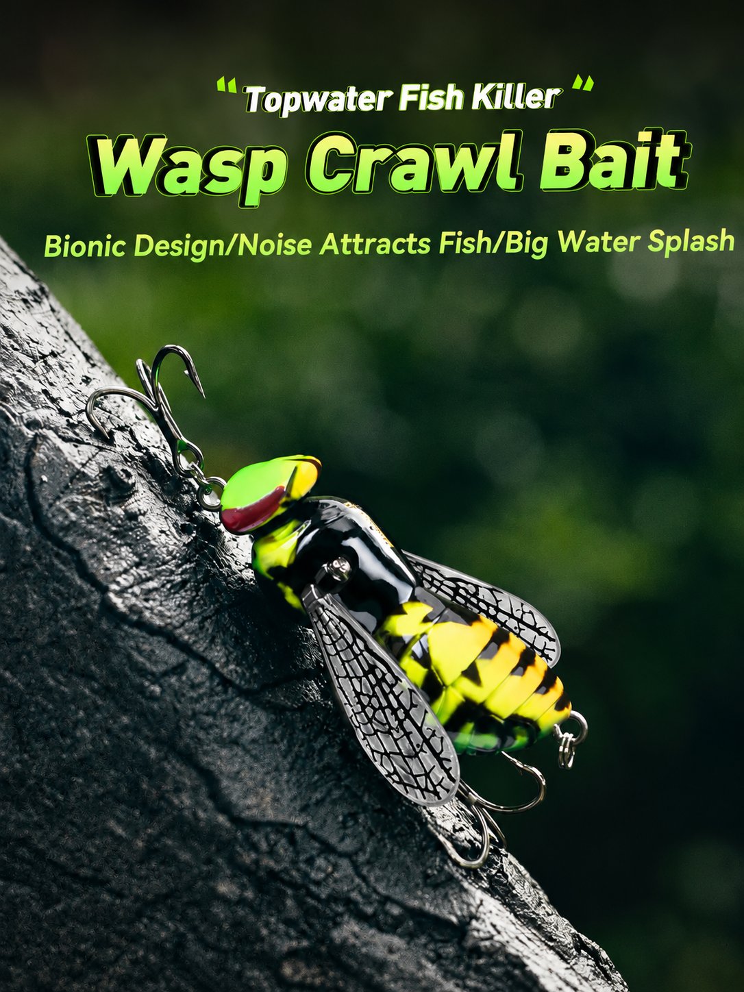🔥 Limited-Time 49% Off – 🐝 Bionic Wasp Topwater Lure That Triggers Explosive Strikes