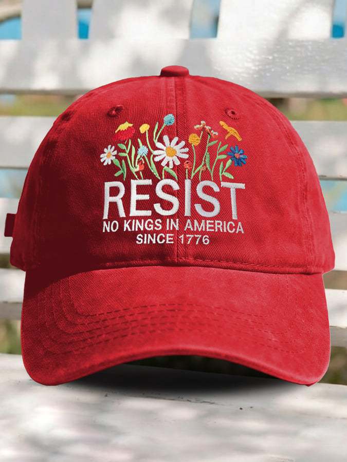 🔥Buy 3 Get 10% Off🔥Retro Resist No Kings In America Since 1776 Print Baseball Cap- Fast Shipping
