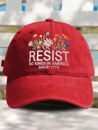 🔥Buy 3 Get 10% Off🔥Retro Resist No Kings In America Since 1776 Print Baseball Cap- Fast Shipping