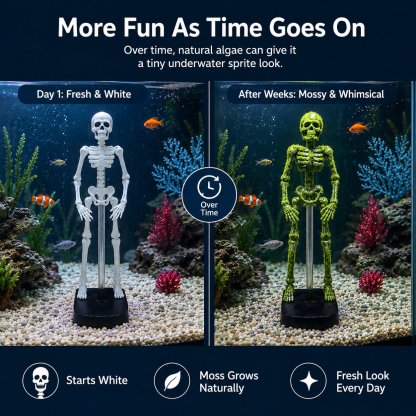 🔥49% Off Last Day -Halloween Early Bird Special🔥White Underwater Dancing Skeleton Bath Toy With Suction Base