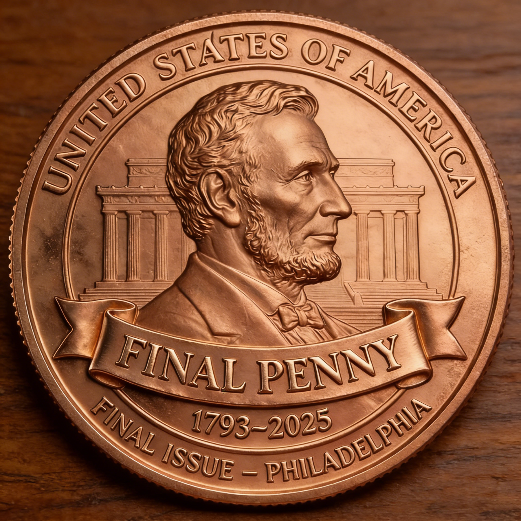 Final Penny Commemorative Coin – 1793–2025 Lincoln Farewell Collectibl