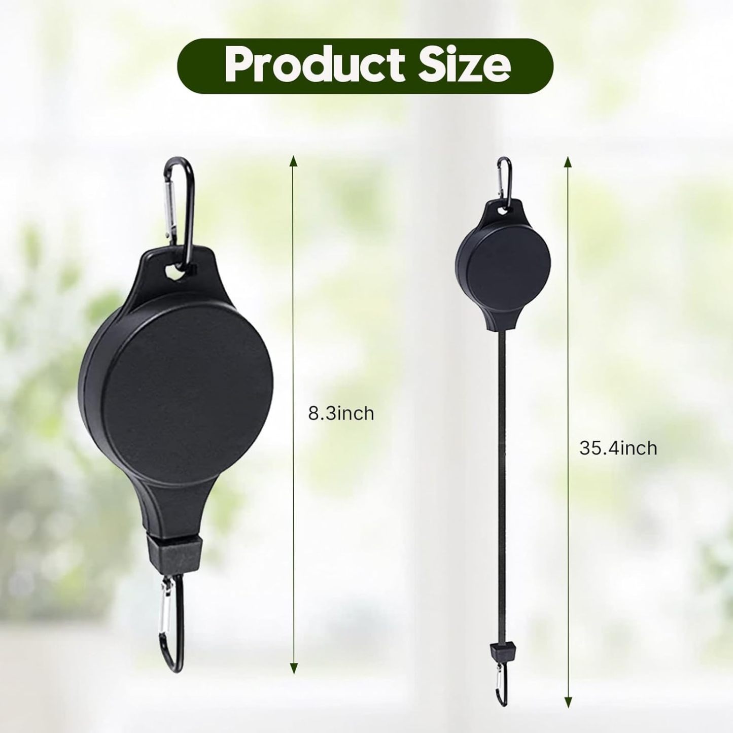 Plant Pulley Retractable Hanger For Garden Baskets Pots, Birds Feeder