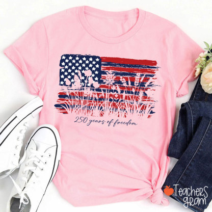 Land Of The Free Home Of The Brave Teacher T-Shirt