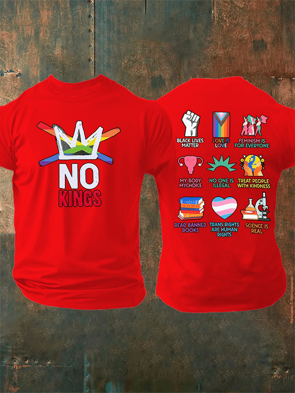 Men's  No Kings Print T-Shirt