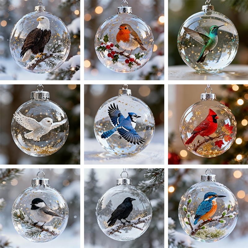 🔥🐦2026 Cute Birds Christmas  Bauble Collection
