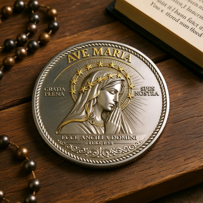 🏆Flash Sale 60% OFF - ✝️ Ave Maria – Sacred Devotion Commemorative Coin