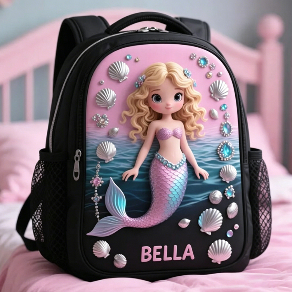 Personalized Princess Glitter Backpack Set