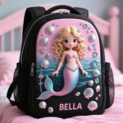 Personalized Princess Glitter Backpack Set
