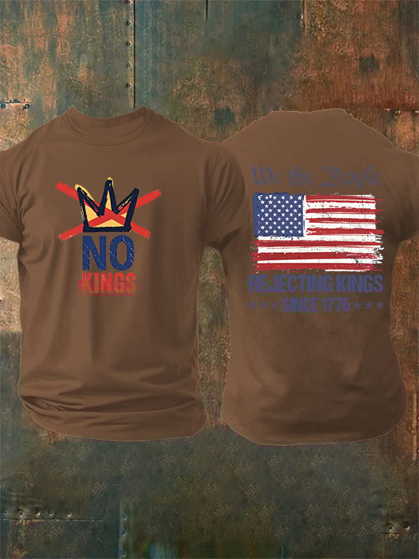 Men's  No Kings, Rejecting Kings Since 1776, We The People T-Shirt