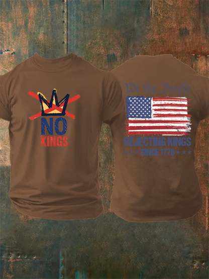 Men's  No Kings, Rejecting Kings Since 1776, We The People T-Shirt