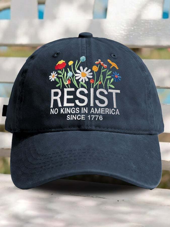 🔥Buy 3 Get 10% Off🔥Retro Resist No Kings In America Since 1776 Print Baseball Cap- Fast Shipping