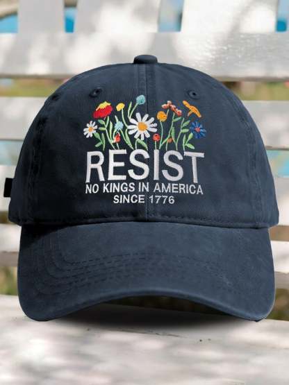 🔥Buy 3 Get 10% Off🔥Retro Resist No Kings In America Since 1776 Print Baseball Cap- Fast Shipping