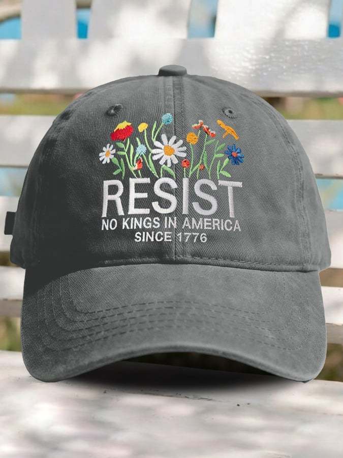 🔥Buy 3 Get 10% Off🔥Retro Resist No Kings In America Since 1776 Print Baseball Cap- Fast Shipping