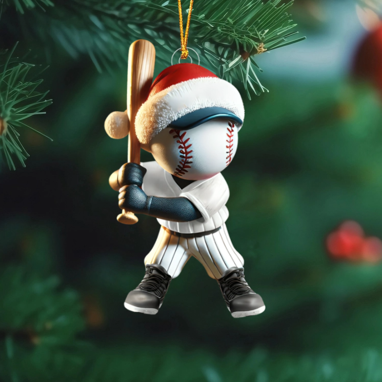 Personalized Name Baseball Ornament Baseball Lover Christmas Gift
