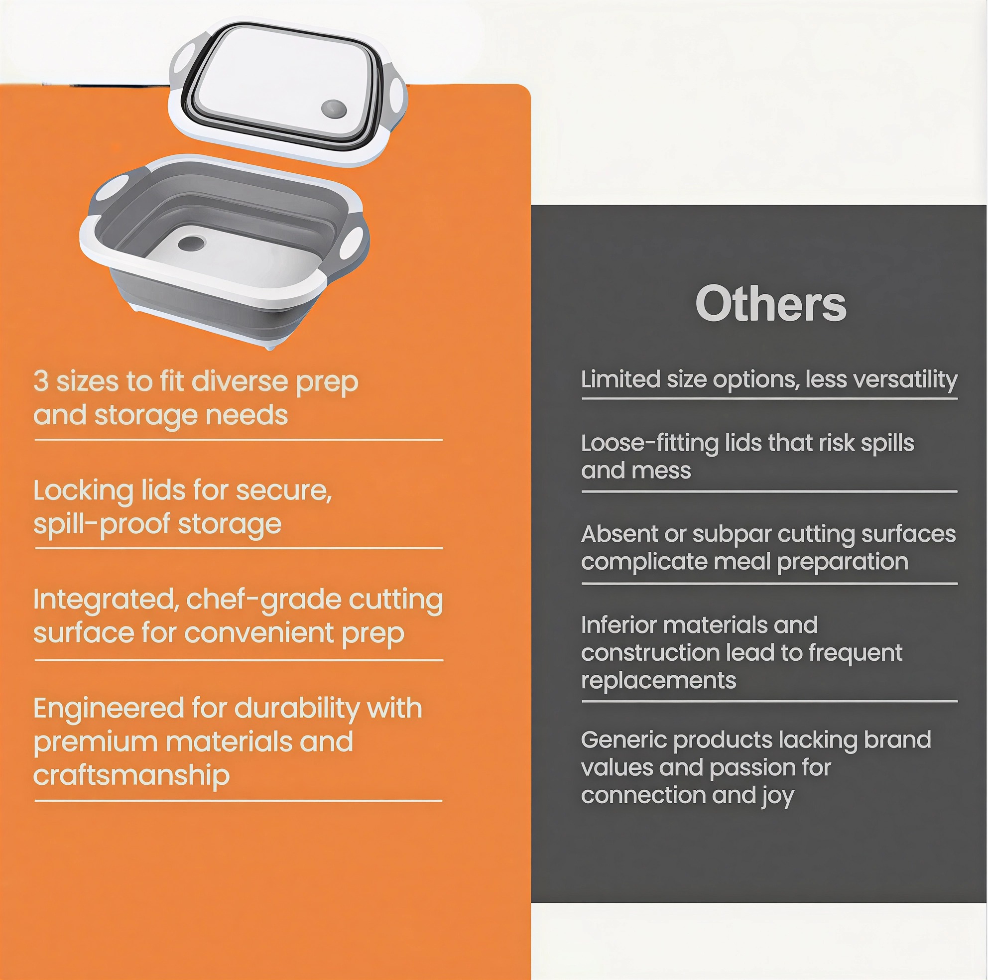 🔥🌡️Hot Sale 50% Off 🥗 Multi-Function Collapsible Prep Tub for BBQ& Meal Prep🍖🏕️