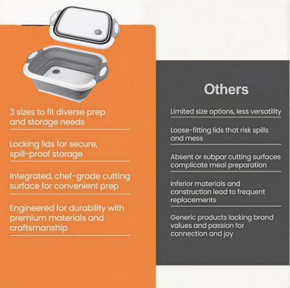 🔥🌡️Hot Sale 50% Off 🥗 Multi-Function Collapsible Prep Tub for BBQ& Meal Prep🍖🏕️