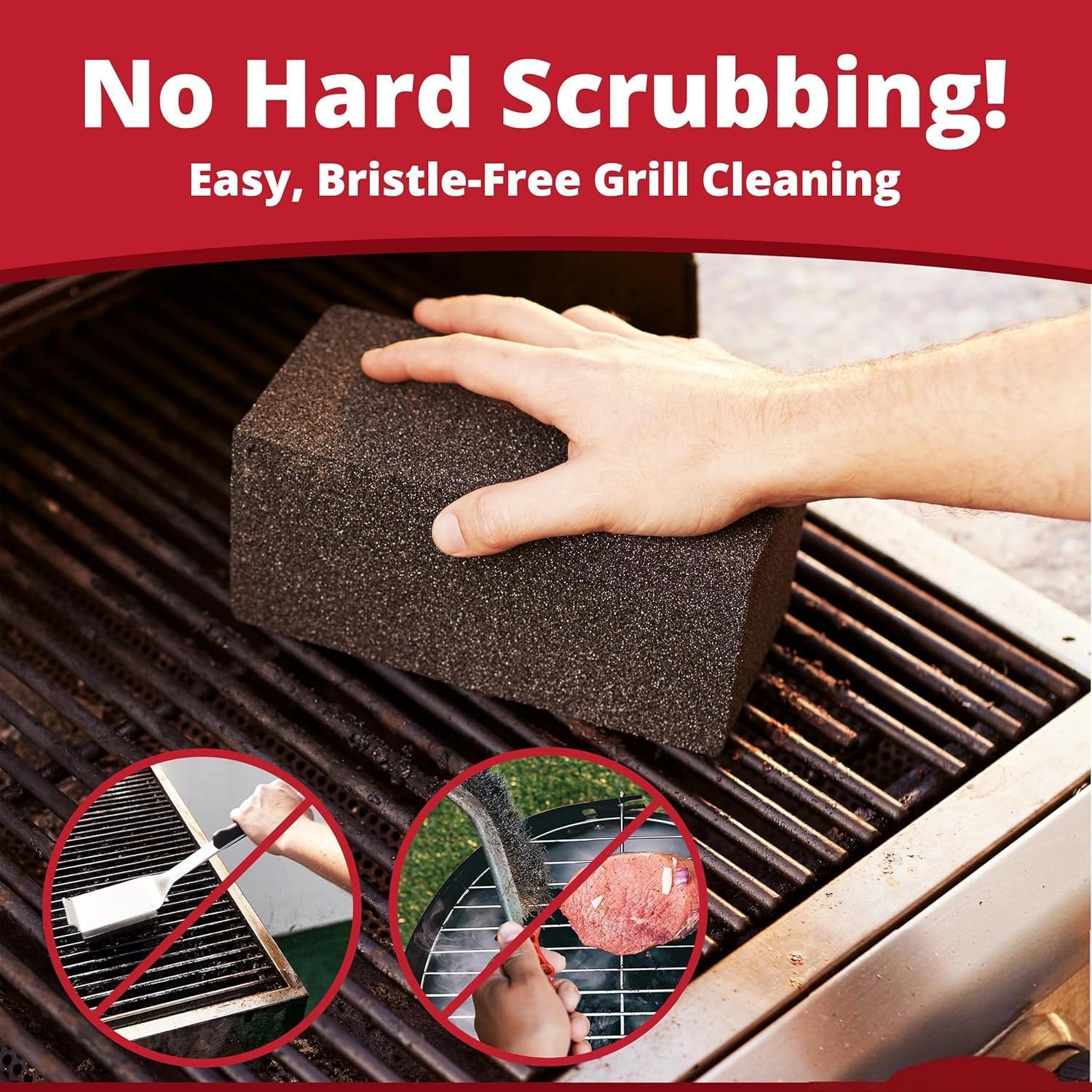 Heavy duty grill cleaning brick