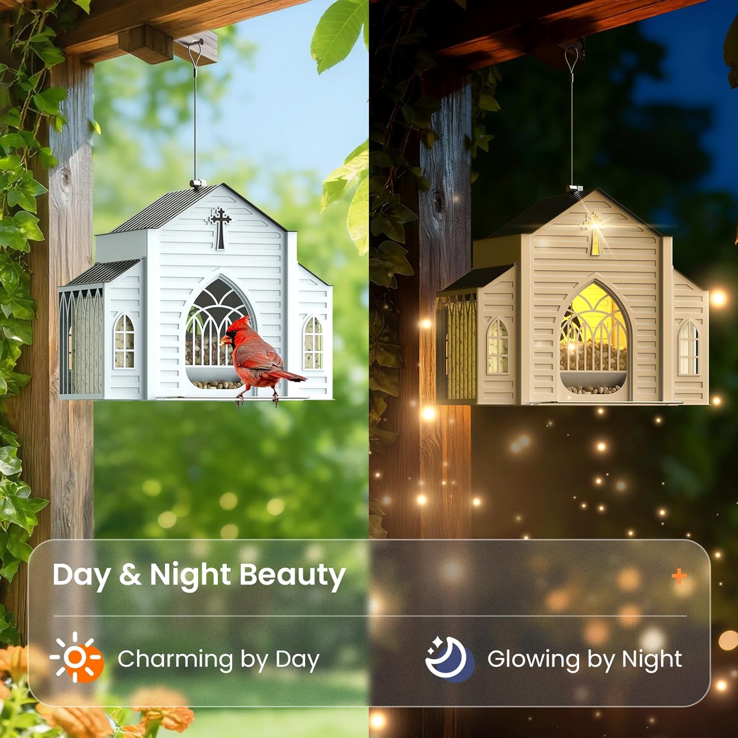 ✝️Last Day 50% OFF-🔥Church-Shaped Metal Solar Bird Feeder🎁Buy 2 Free Shipping