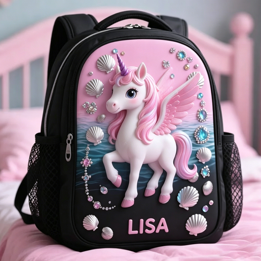 Personalized Princess Glitter Backpack Set