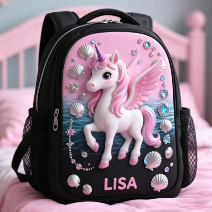 Personalized Princess Glitter Backpack Set