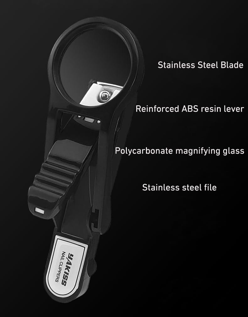2X Magnifying Nail Clipper with Precision Blades