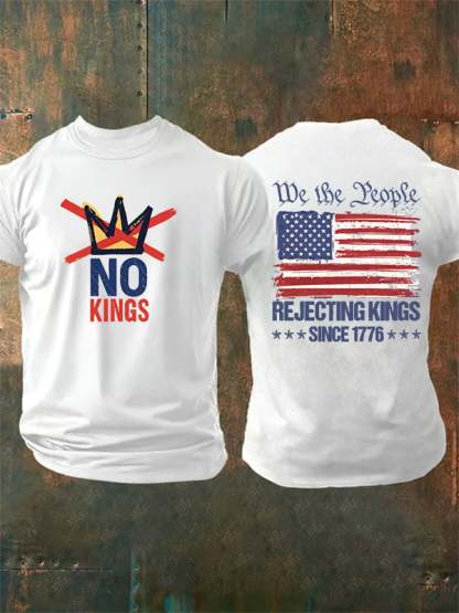 Men's  No Kings, Rejecting Kings Since 1776, We The People T-Shirt