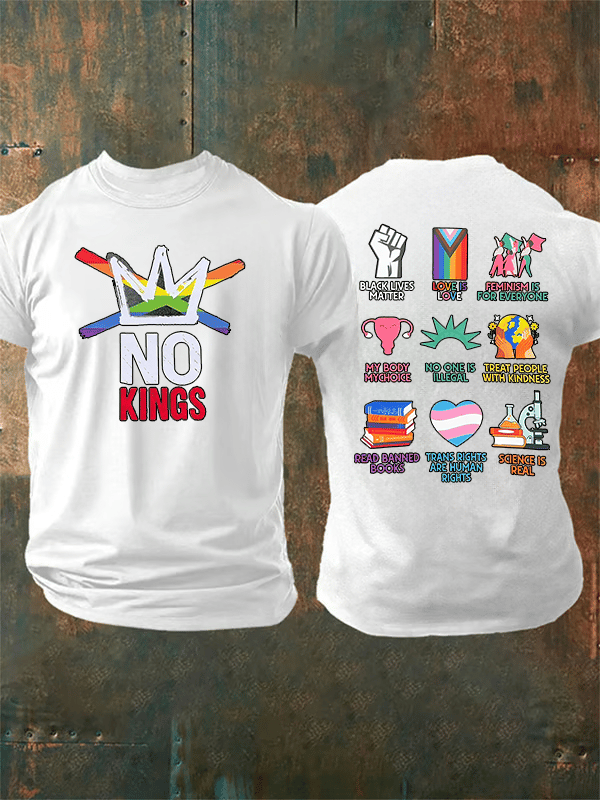 Men's  No Kings Print T-Shirt