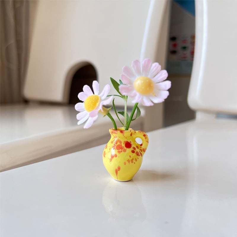 🌸🏺Handmade Mini Ceramic Vase – Refrigerator Magnet | Decorative Flower Vase for Home | 30% Off🌸