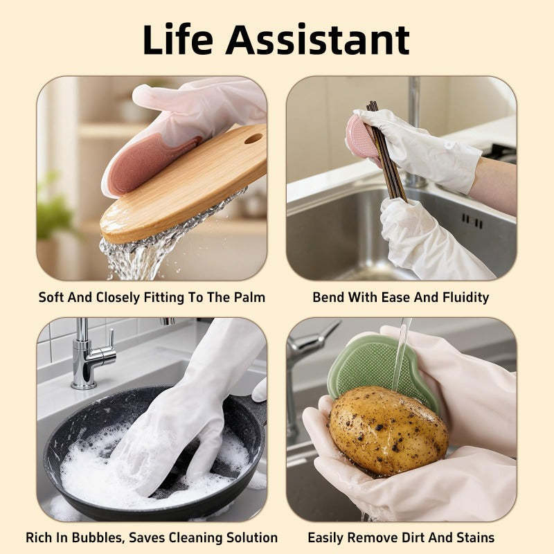 Scrubber Dishwashing Gloves