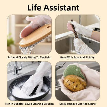 Scrubber Dishwashing Gloves