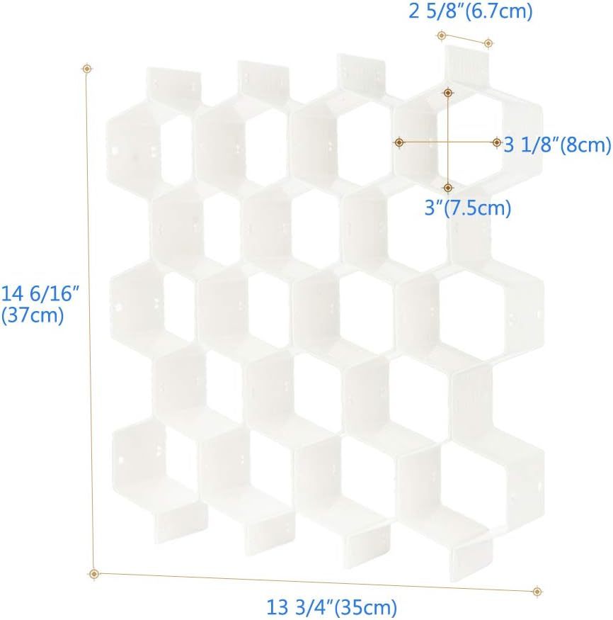 🔥BUY MORE SAVE MORE—(1 SET=8 PCS)DIY Plastic Grid Honeycomb Drawer Divider