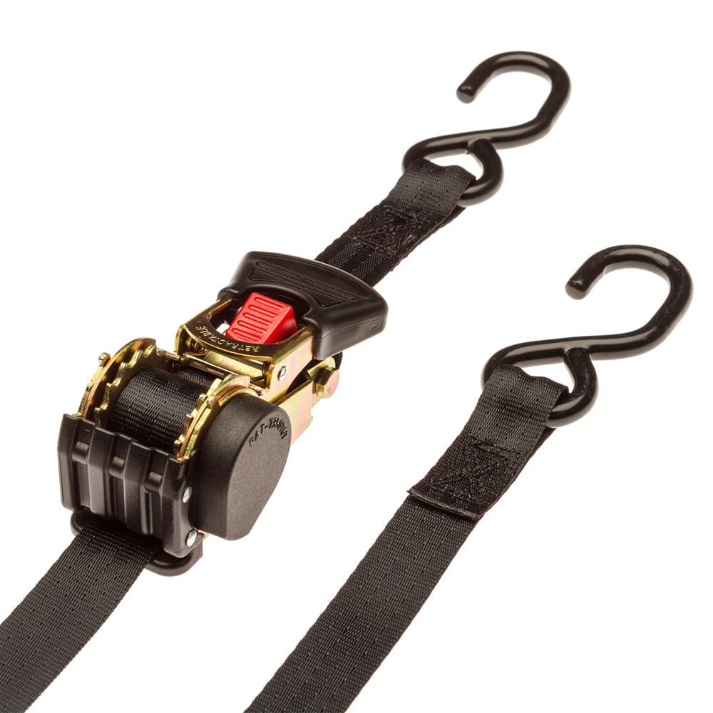 🔥Hot Sale-Auto Ratchet Strap Retractable Ratchet Tie-Down Straps