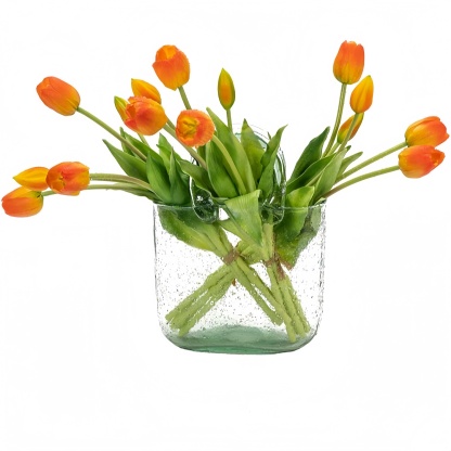 Artificial Tulips Flowers, Real Touch Latex Bouquet,Easter-ready Spring Décor