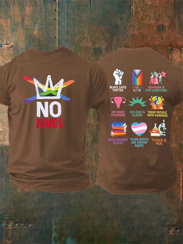 Men's  No Kings Print T-Shirt