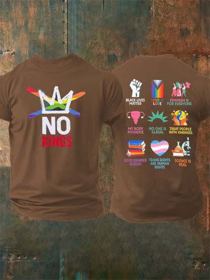 Men's  No Kings Print T-Shirt