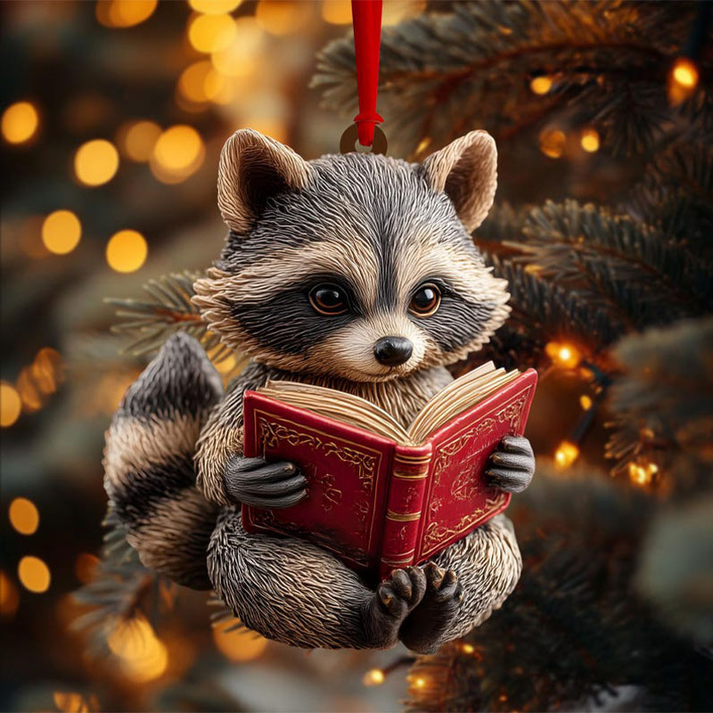 Reading Fox Ornament