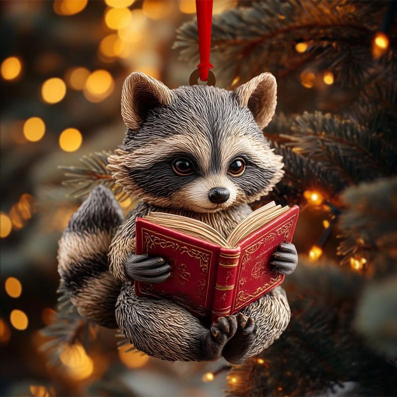 Reading Fox Ornament