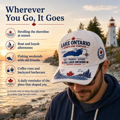  🍁Lake Ontario · Always and Forever — The Cap That Carries Your Lake Story (🧢100% Cotton)