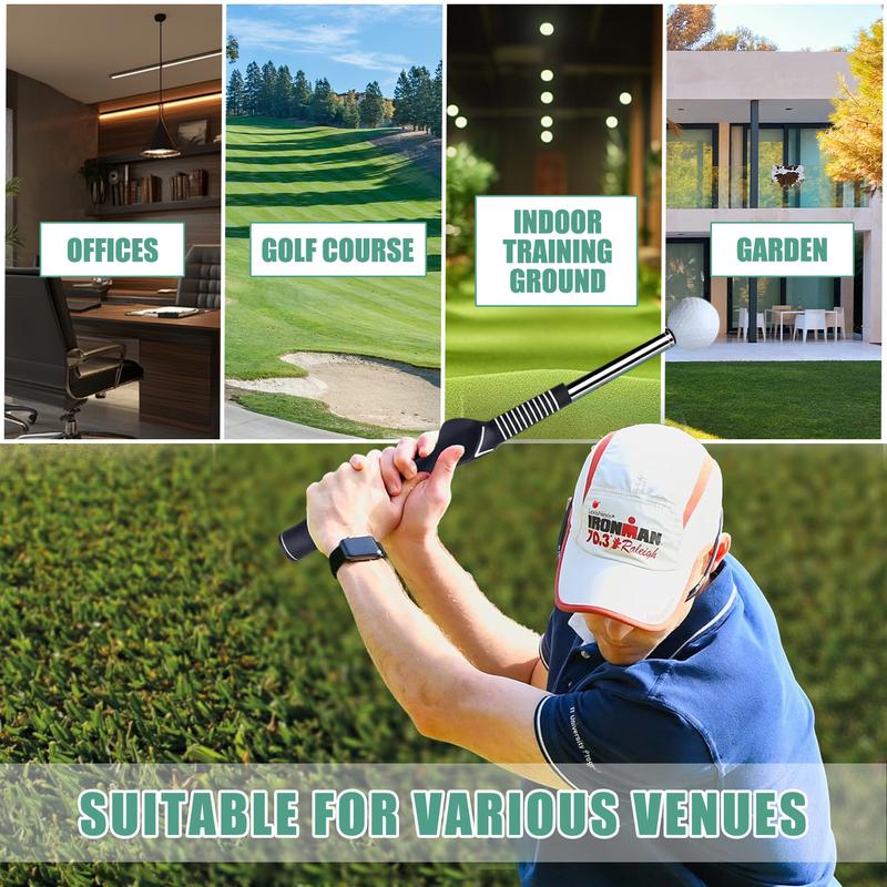 Product Introduction of Arttodo Telescopic club, Retractable Golf Swing Training Aid, Click Sound Stick Trainer,  Golf Warm Up, Grip, Strength, Tempo Training Aids, Golf Gift 6