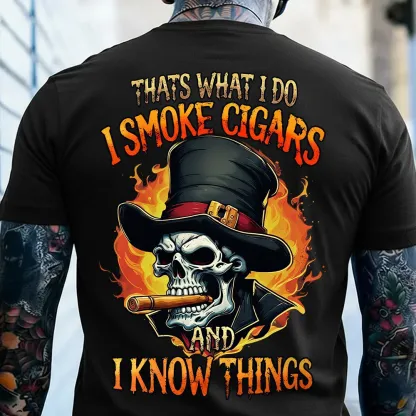 Thats What I Do I Smoke Cigars And I Know Things Custom Year Gen X, Boomer, Gen Y T-shirt
