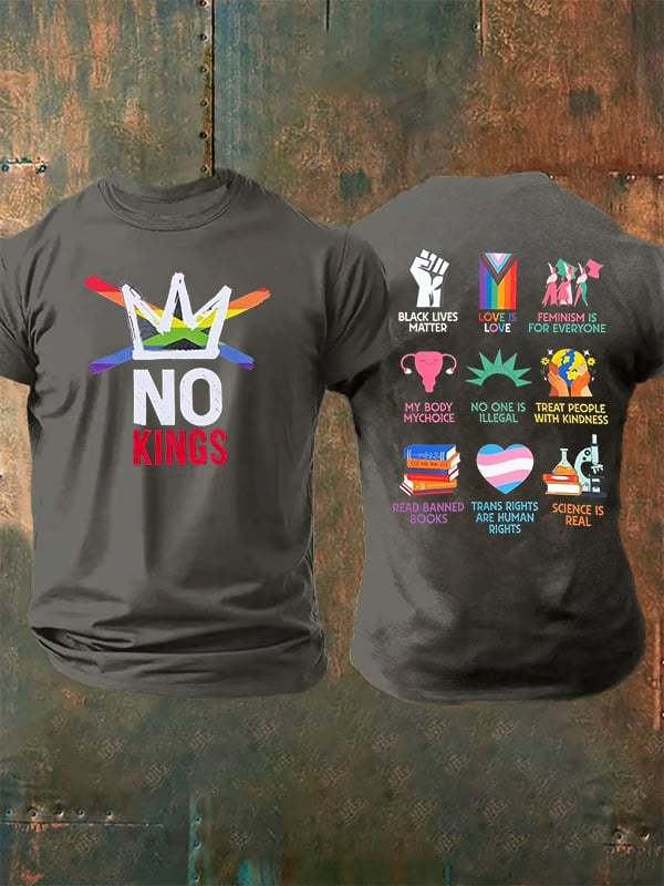 Men's  No Kings Print T-Shirt