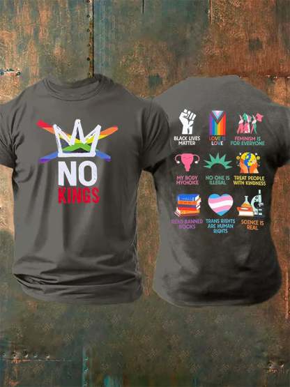 Men's  No Kings Print T-Shirt