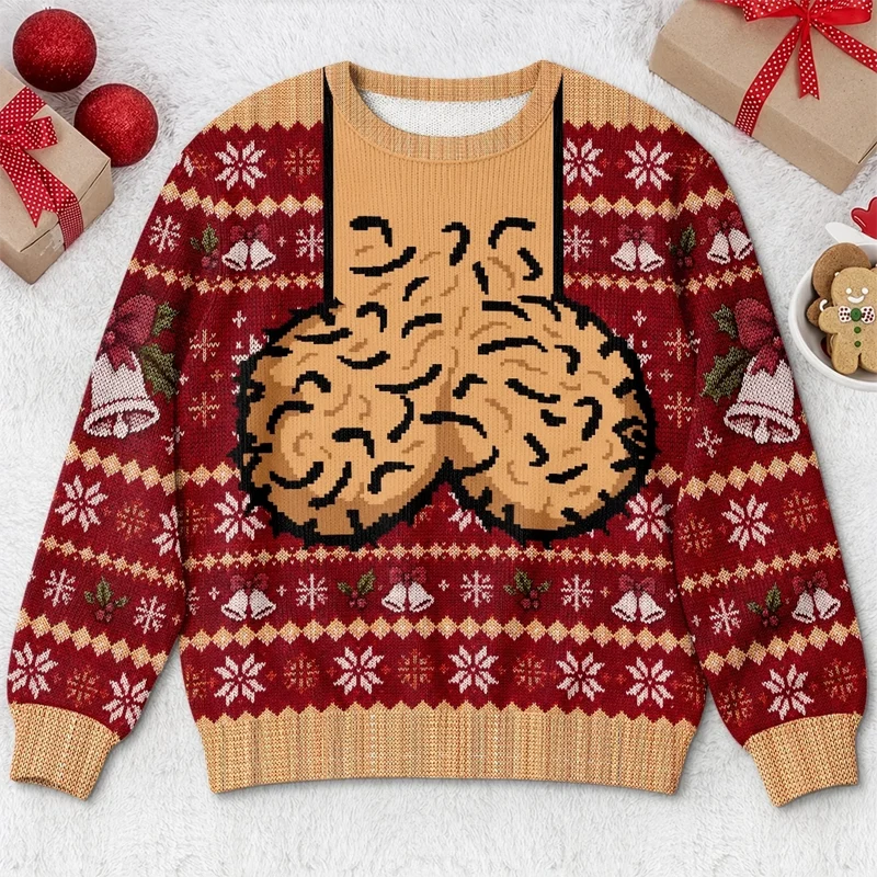 Custom Funny Ugly Sweatshirt - Personalized Christmas Birthday Gifts For Husband, Son, Grandson, Brother, Grandpa, Dad, Yourself - Jingle Balls All The Way Today