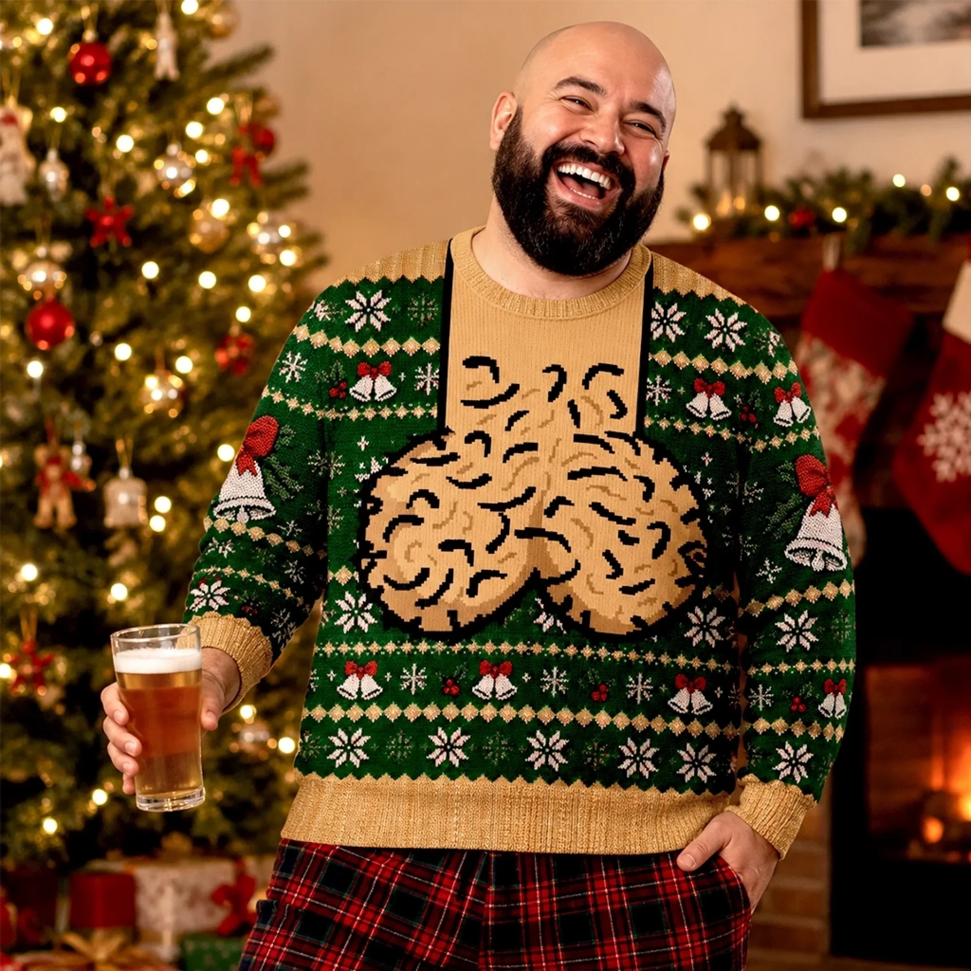 Custom Funny Ugly Sweatshirt - Personalized Christmas Birthday Gifts For Husband, Son, Grandson, Brother, Grandpa, Dad, Yourself - Jingle Balls All The Way Today