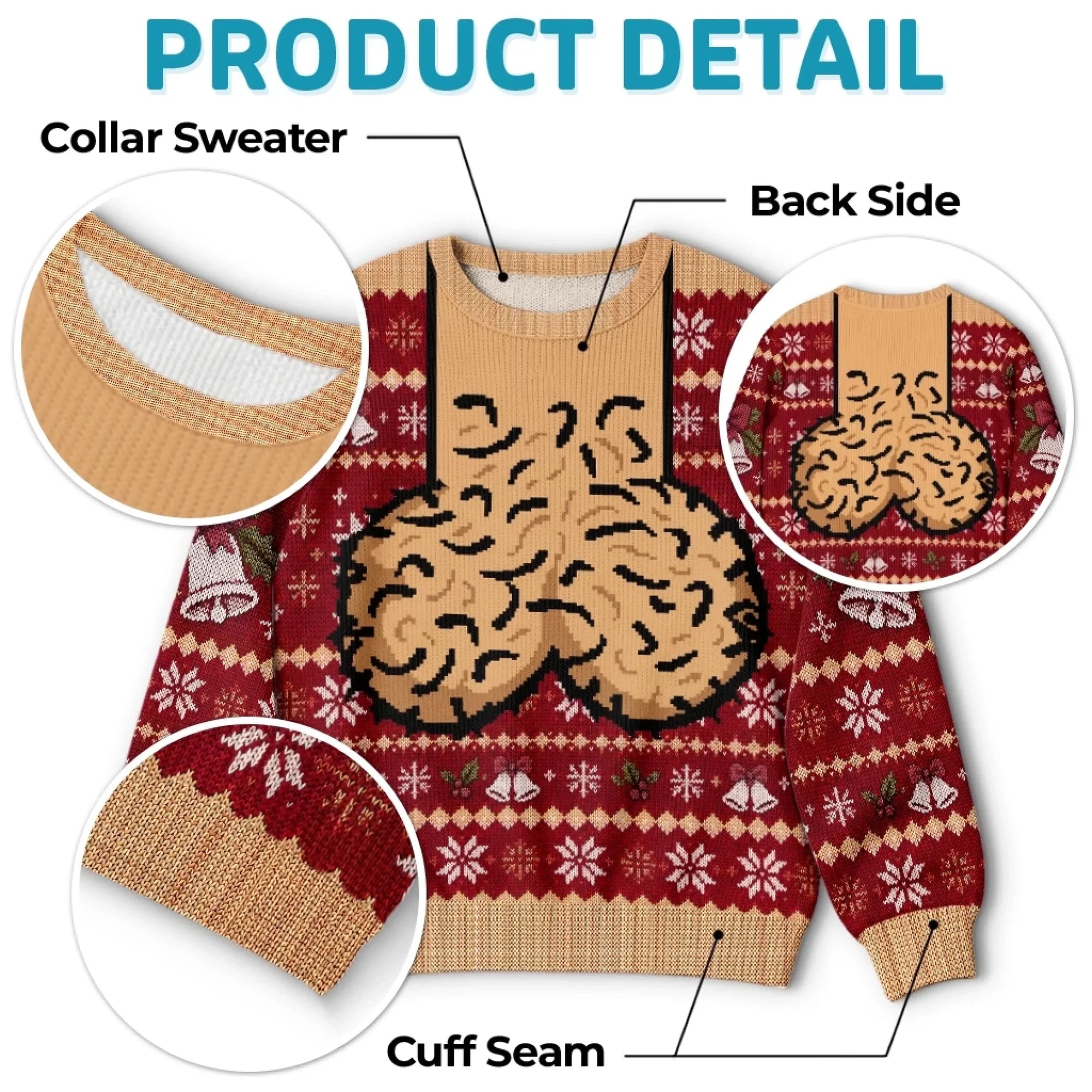 Custom Funny Ugly Sweatshirt - Personalized Christmas Birthday Gifts For Husband, Son, Grandson, Brother, Grandpa, Dad, Yourself - Jingle Balls All The Way Today